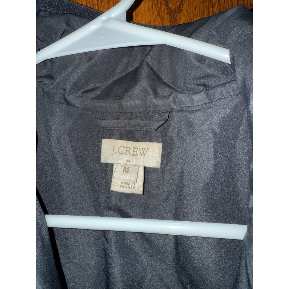 J Crew Quilted Puffer Vest Black Full Zip Collar Women's Size Medium - Picture 3 of 3